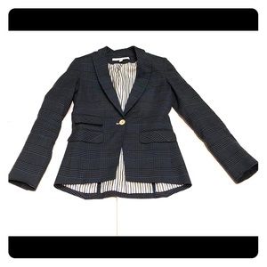 Veronica Beard Single-Button Dickey Blazer